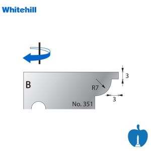 Whitehill 7mm Radius Scribe with 3mm Pip Profile Limiters No.351 004H00351