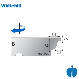 Whitehill 7.5mm X 5.5mm Ovalo Scribe Profile Knives with 2.5mm Pip No.356 003H00356