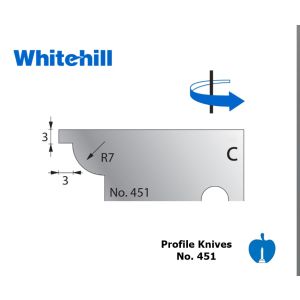 Whitehill 55mm Profile Knives No. 451   -  003H00451