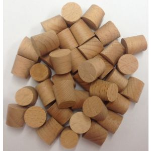 12mm Dark/St Beech Tapered Wooden Plugs 100pcs