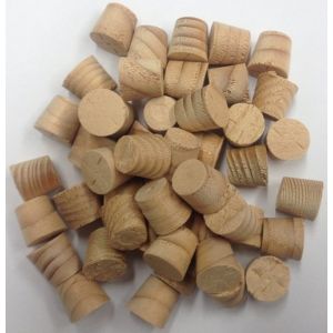 1/2 Inch Hemlock Cross Grain Tapered Wooden Plugs