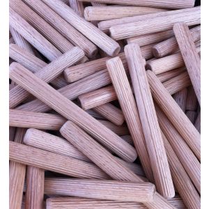 1000 5mm x 30mm FLUTED HARDWOOD WOODEN DOWEL PIN FOR WOODWORKING ETC FWS 