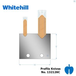 Whitehill Domino Dowel Profile Knives No. 132126C