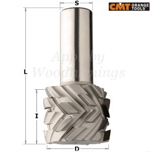 50mm dia x 38mm cut CNC PCD Diamond Spiral Router With 40° Shear Angle Z=4+4 S=25mm R/H CMT