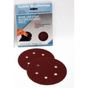 150mm Circular Sanding Discs 'Hook & Loop' backed - 20 pack - 120 & 240 Grit