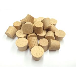 30mm Steamed Beech Tapered Wooden Plugs 100pcs
