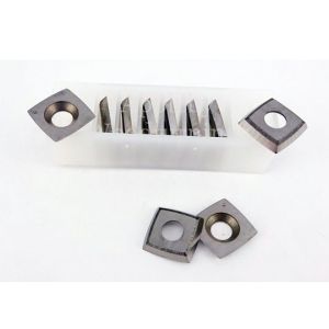 15 x 15 x 2.5mm Solid Carbide 4-Sided Reversible Tips to suit Sedgwick Spiral Planer Blocks - 1 Box (10pcs)