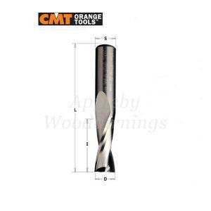 10mm dia x 32mm cut CNC S=8mm Finishing Spiral Router 2 Flute Positive R/H CMT