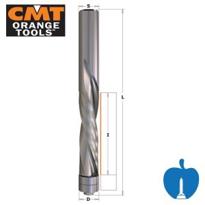 CMT 12.7mm x 31.7mm S=12.7mm Down Cut Spiral With Bearing Z=2 R/H CMT 192.505.11B