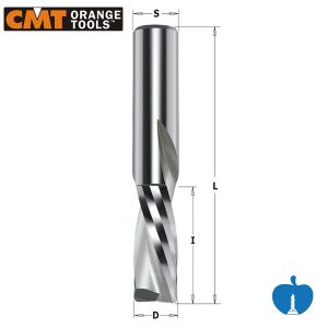 CMT 3/16" (4.76mm) x 3/4" (19mm) S=1/4" Finishing Spiral Router 2 Flute Negative R/H 192.005.11