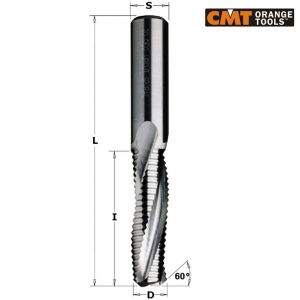 14mm dia x 58mm cut CNC Spy Hole Lockcase Spiral With Chip Breaker 3 Flute Up-cut R/H CMT