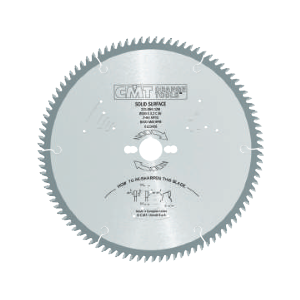 250mm dia CMT Solid Surface Saw Blade Z=72 to cut Corian Material