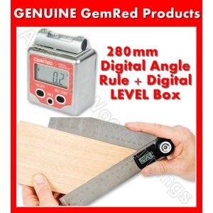 GEMRED 280mm Digital Rule + Level Box Angle Finders DOUBLE PACK