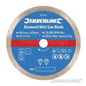 85mm Silverline Diamond Mini Circular Saw Blade For Titan/Worx Saws 361323