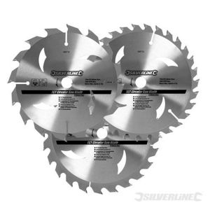 3 Pack 160mm TCT Circular Saw Blades to suit BOSCH GSK24V