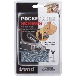 Trend Pocket Hole Screw Fine No.7 (3.4mm) X 30mm 500 pcs