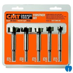 CMT HSS 5pc Forstner Set 15, 20,25, 30 & 35mm