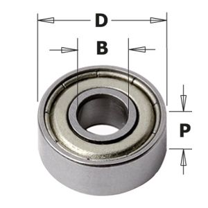 19mm x 7mm Router Cutter Replacement Bearing ID=6.35mm CMT