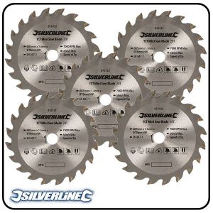 85mm TCT Circular Saw Blade, 10mm Bore, Z=20 to suit Silverline, Titan & Worx mini saws - 4 pack