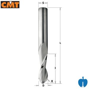 CMT 8mm dia x 32mm Cut Round Ball Nose Spiral Router 2 Flute UP-Cut R/H 199.081.11