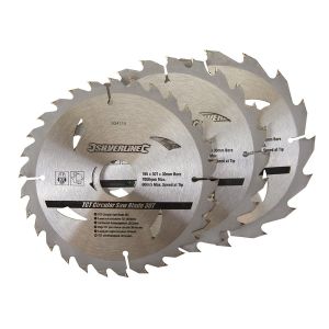 3 Pack 165mm TCT Circular Saw Blades to suit  BOSCH GKT55GCE