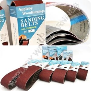 160 Pack Sanding Belts 13 x 457mm Various Grit Sizes