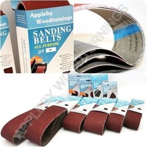 5 Sanding Belts 100 x 915mm - 80 Grit