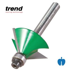 Trend 45° Guided Chamfer Cutter 32mm Diameter C049 Shank 1/4"