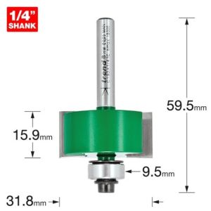 Trend Bearing Guided Rebater 31.8mm Ø x 15.9mm, 1/4" Shank