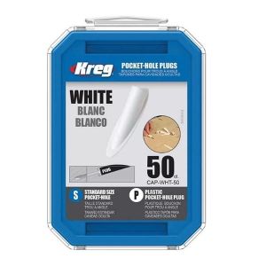 Kreg Pocket Hole Plastic White Plugs 50pcs CAP-WHT-50