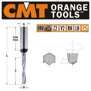 3mm x 70mm Solid Carbide Lip & Spur Dowel Drill Bit R/H CMT