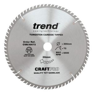 Trend 300mm dia 30mm Bore ATB Z=72 TCT Saw Blade CSB/30072