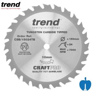 150mm 24 Tooth Trend TCT Hand Held / Portable Saw Blade With 10mm Bore CSB/15024TB