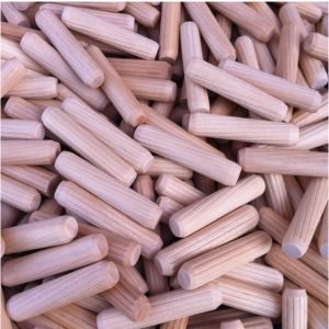 18 Wooden Dowel M8 x30mm Pin Hardwood Chamfered Fluted Woodwork Craft DIY Repair 