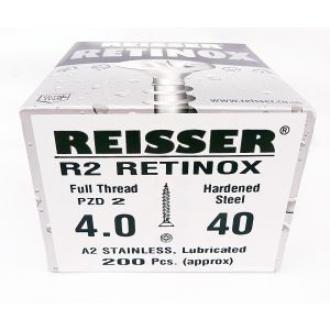 Reisser R2 Retinox Stainless Steel Wood Screws 4.0mm x 40mm 200pcs