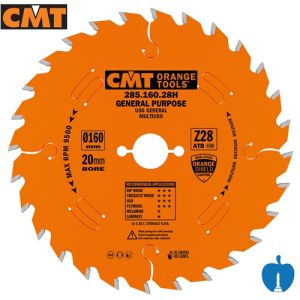 184mm 24 Tooth CMT Table/Rip Saw Blade With 16mm Bore 291.184.24E