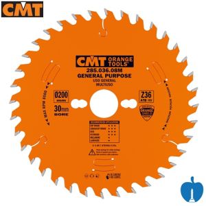 210mm 36 Tooth CMT Table / Rip Saw Blade With 30mm Bore 291.210.36M