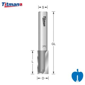 12.7mm Diameter x 31.75mm Length Titman TCT Reversible Knife Router Cutter With 12.7mm Shank