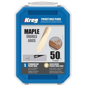 Kreg Pocket Hole Real Wood Maple Plugs 50pcs P-MAP