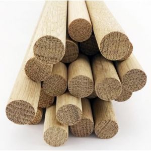 50 pc 1/4 Dia Oak Dowel Rods 12 Inches (6.35 x 300mm) Long Imperial Size