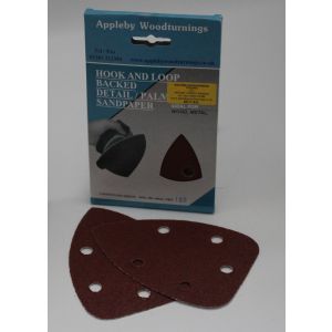 80 Pack 140mm Detail Palm Sanding Pads Various Grit Sizes