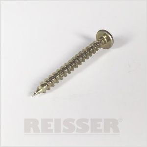 3.5mm x 30mm REISSER R2 Pan Head Yellow Woodscrews - 1 Box (1,000pcs)