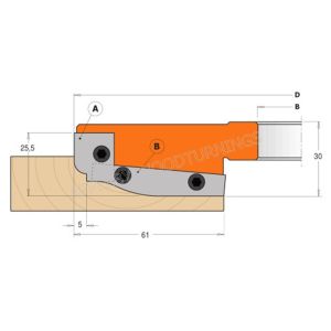 CMT Panel Raiser Tips 50 x 20 x 1.5mm A2 per pair 695.013.A2