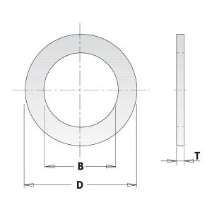 Saw Blade Bore Reducing Bush 2.3mm Thick 25.4mm – 22.2mm CMT 299.219.00