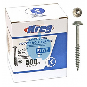 500 KREG Screws SML-F150 - 1 1/2 Inch 38mm Fine Thread Washer Head