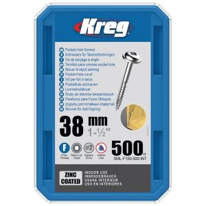 Kreg 1" 1/2" Fine Thread Pocket Hole Screws 500pcs SML-F150