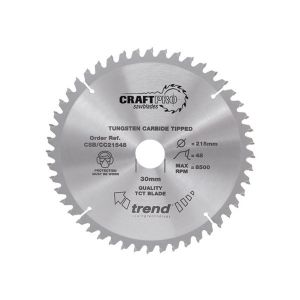 Trend 184mm dia 16mm Bore ATB Z=24 Neg Crosscut Saw Blade CSB/CC18424T