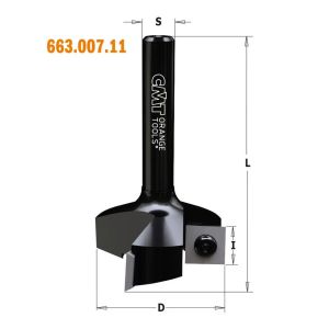 CMT 35mm dia CNC Trepanning Spoilboard Skimming Tool 8mm Shank 663.007.11