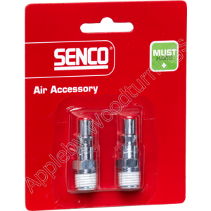 Senco 1/4" NPT Male Air Plug Twin Pack 