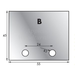 1 Pair 53 x 44mm Whitehill Type B HSS Blank Profile Limiters 002H00012